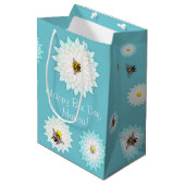 Persoonlijke Happy Bee Day Gift-tas Medium Cadeauzakje (Voorkant Gekanteld)