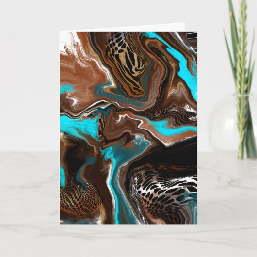 Persoonlijke Happy Birthday Abstracte kunst Kaart (Voorkant)