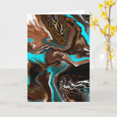 Persoonlijke Happy Birthday Abstracte kunst Kaart (Gele Bloem)