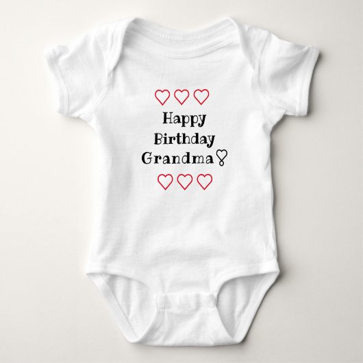 Persoonlijke Happy Birthday Baby Onepart, Romper (Voorkant)
