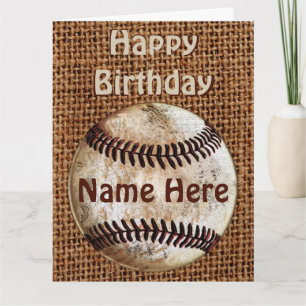Persoonlijke  Happy Birthday Baseball-kaarten Kaart