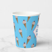 Persoonlijke Happy Birthday-bekertjes - Van Ice Cr Papieren Bekers (Rechts)