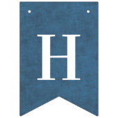 Persoonlijke Happy Birthday Blue Bunting-vlaggen Vlaggetjes (Tweede vlag)