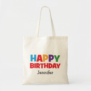 Persoonlijke Happy Birthday Canvas tas