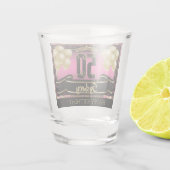 Persoonlijke Happy Birthday-feestdag - Roze Shot Glas (Achterkant)