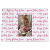 Persoonlijke Happy Birthday-foto Groot Cadeauzakje (Voorkant)