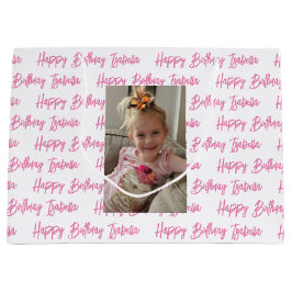 Persoonlijke Happy Birthday-foto Groot Cadeauzakje