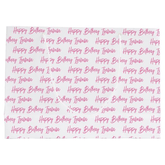 Persoonlijke Happy Birthday-foto Groot Cadeauzakje (Achterkant)