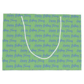 Persoonlijke Happy Birthday-foto Groot Cadeauzakje (Achterkant)