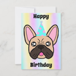 Persoonlijke Happy Birthday French Bulldog Kaart