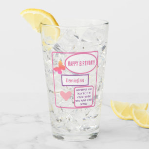 Persoonlijke Happy Birthday Glass Cup Glas