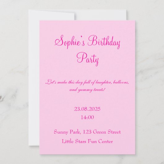 Persoonlijke Happy Birthday Kaart (Achterkant)