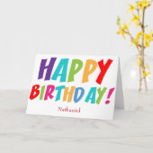 Persoonlijke Happy Birthday Kaart (Gele Bloem)