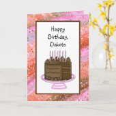 Persoonlijke Happy Birthday Kaart (Gele Bloem)