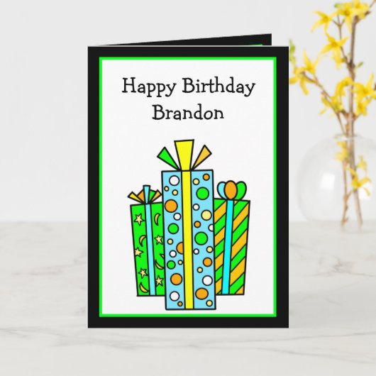 Persoonlijke Happy Birthday-kaart Kaart (Gele Bloem)