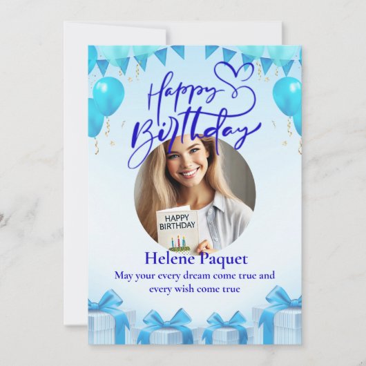 Persoonlijke Happy Birthday-kaart Kaart (Voorkant)