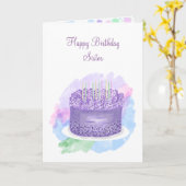 Persoonlijke Happy Birthday-kaart voor zuster Kaart (Gele Bloem)