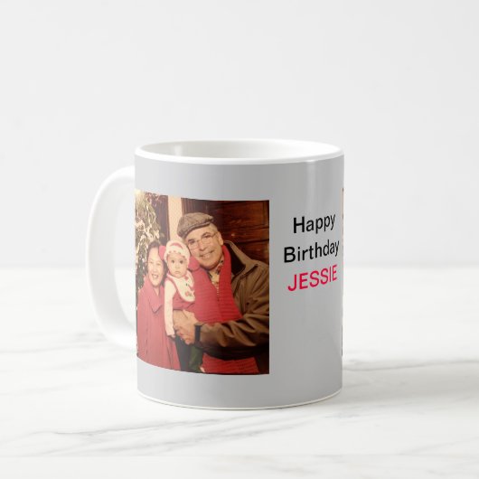 Persoonlijke Happy Birthday Koffiemok (Voorkant links)