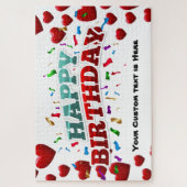 Persoonlijke Happy Birthday Legpuzzel (Verticaal)