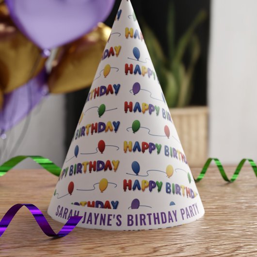 Persoonlijke Happy Birthday Paper-Petten Feesthoedjes