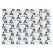 Persoonlijke Happy Birthday Puffin Groot Cadeauzakje (Achterkant)