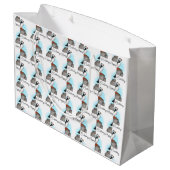 Persoonlijke Happy Birthday Puffin Groot Cadeauzakje (Achterkant Gekanteld)