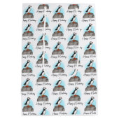 Persoonlijke Happy Birthday Puffin Medium Cadeauzakje (Achterkant)