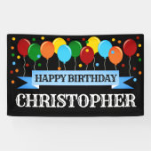 Persoonlijke Happy Birthday Spandoek (Horizontaal)