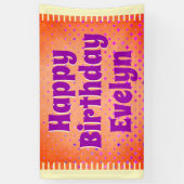 Persoonlijke Happy Birthday Spandoek (Verticaal)