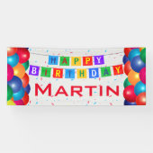 Persoonlijke Happy Birthday Spandoek (Horizontaal)