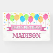 Persoonlijke Happy Birthday Spandoek (Horizontaal)