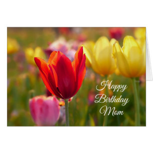 Persoonlijke Happy Birthday  Tulips-kaart