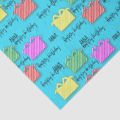 Persoonlijke Happy Birthday Typografie-Cadeaus Tissuepapier (Detail)