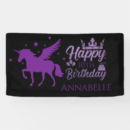 Persoonlijke 'Happy Birthday' Unicorn Banner