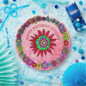 Persoonlijke Happy Birthday Unicorn en Fairy Papieren Bordje (Feest)