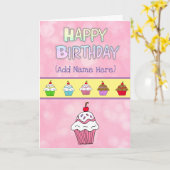 Persoonlijke Happy Birthday voor u Kaart (Gele Bloem)