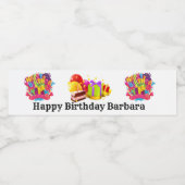 Persoonlijke Happy Birthday Waterfles Etiket (Enkel label)