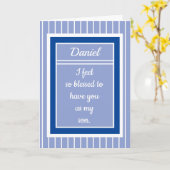 Persoonlijke Happy Birthday-zoon kaart (Gele Bloem)