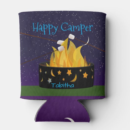 Persoonlijke Happy Camper Blikjeskoeler (Achterkant)