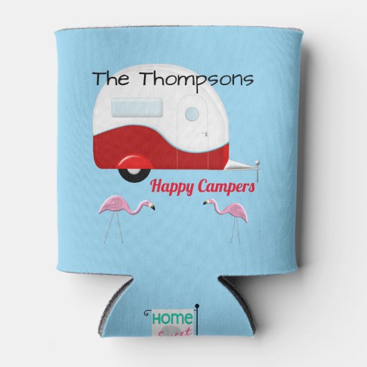 Persoonlijke Happy Camper Blikjeskoeler (Voorkant)