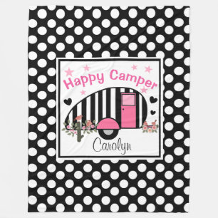 Persoonlijke Happy Camper Fleece Blanket