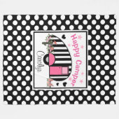 Persoonlijke Happy Camper Fleece Blanket (Voorkant (Horizontaal))