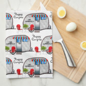 Persoonlijke 'Happy Campers' Keuken Theedoek (Quarter Fold)