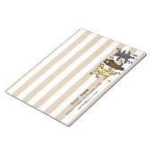 Persoonlijke Happy Dansend Lab Trio-Cartoon Notitieblok (Schuin)