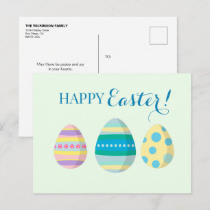 Persoonlijke Happy Easter Eggs kleurig Feestdagenkaart