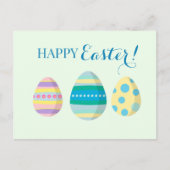 Persoonlijke Happy Easter Eggs kleurig Feestdagenkaart (Voorkant)