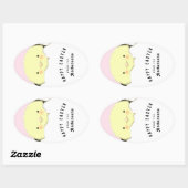 persoonlijke Happy Easter Oval-sticker Ovale Sticker (Vel)