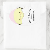 persoonlijke Happy Easter Oval-sticker Ovale Sticker (Tas)