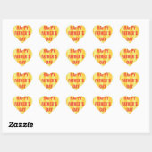 Persoonlijke Happy Fathers Day Heart Sticker (Vel)