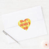 Persoonlijke Happy Fathers Day Heart Sticker (Envelop)